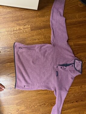 Patagonia Heathered Mauve Snap-T Fleece Pullover